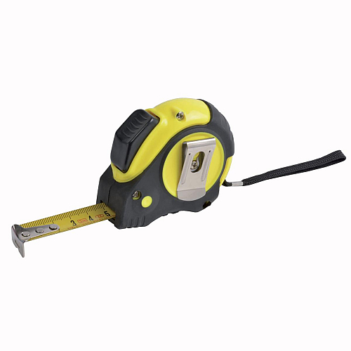 Abs 3-metre quick-release tape measure with lock button, rubber grip and belt clip 4