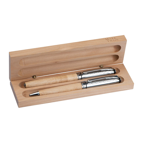 Set de scris din lemn Mark Twain  2