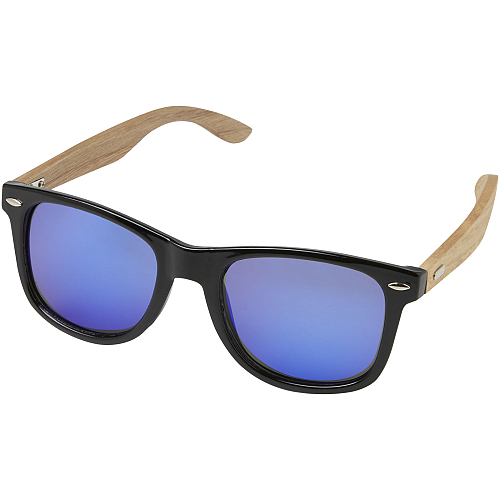 Hiru rPET/wood mirrored polarized sunglasses in gift box 1