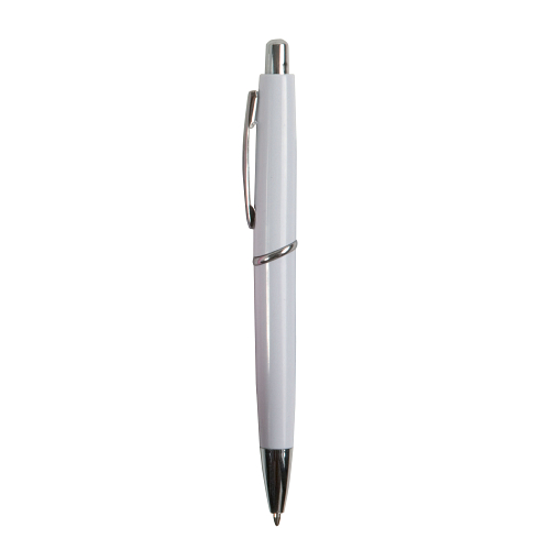 Abs plastic snap pen with coloured barrel and metal clip, jumbo refill 2