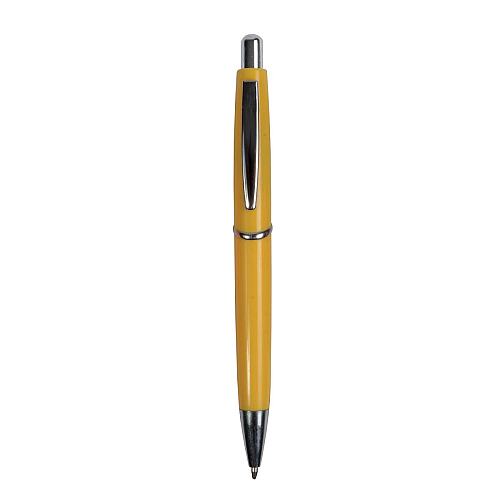 Abs plastic snap pen with coloured barrel and metal clip, jumbo refill 1