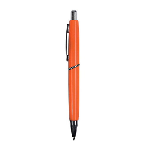 Abs plastic snap pen with coloured barrel and metal clip, jumbo refill 2