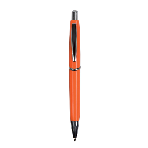 Abs plastic snap pen with coloured barrel and metal clip, jumbo refill 1