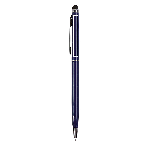Twist pen with metal clip and barrel, and matching touchscreen rubber tip 3