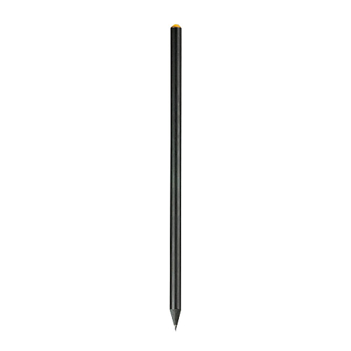 Black wooden pencil with graphite lead, black wood, cylindrical cross-section 1