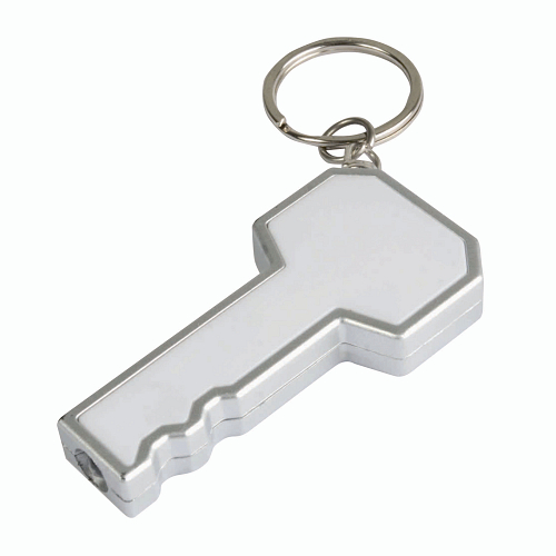 Plastic key-shaped key ring with light 3
