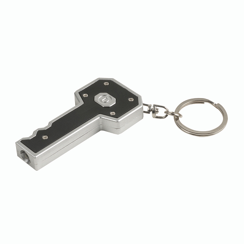 Plastic key-shaped key ring with light 1