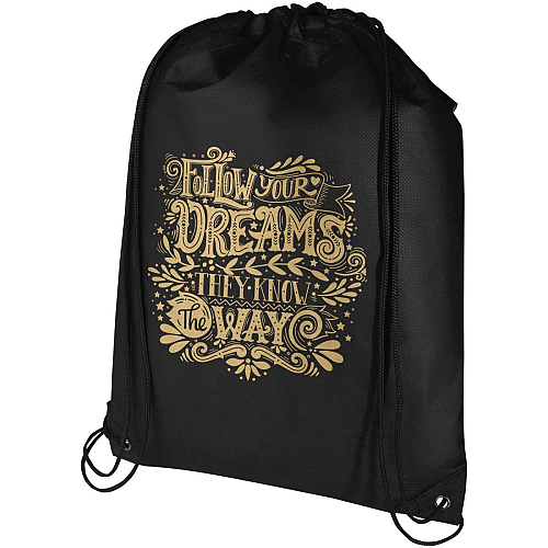 Evergreen GRS recycled non-woven drawstring bag 5L 2