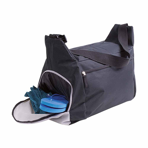 600d polyester sports/travel bag with adjustable shoulder strap, 2 compartments 3