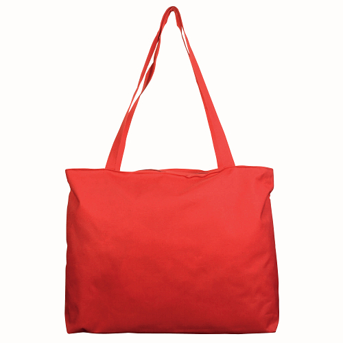 600d polyester beach bag with long handles, purse and zip closures 2