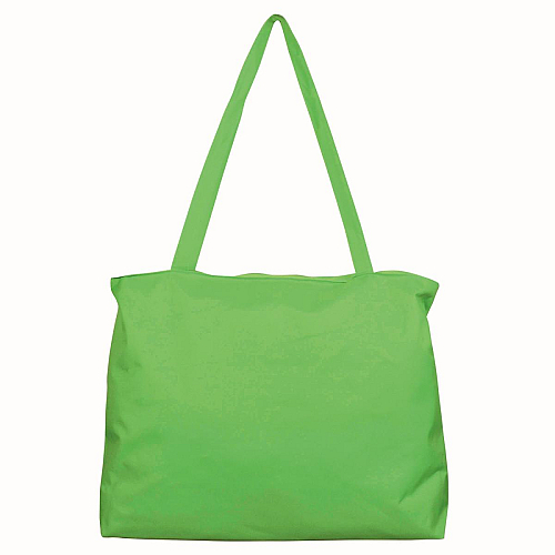 600d polyester beach bag with long handles, purse and zip closures 2