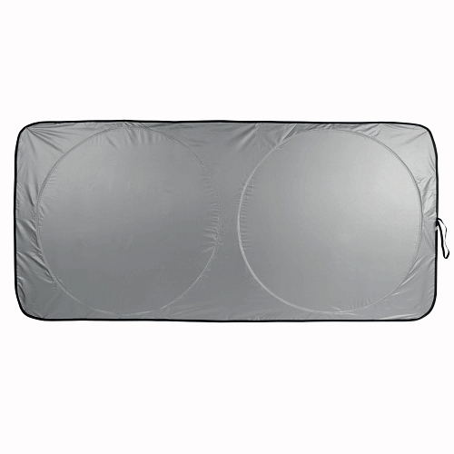 Foldable car windshield sun shade, anti-glare nylon, with case 1