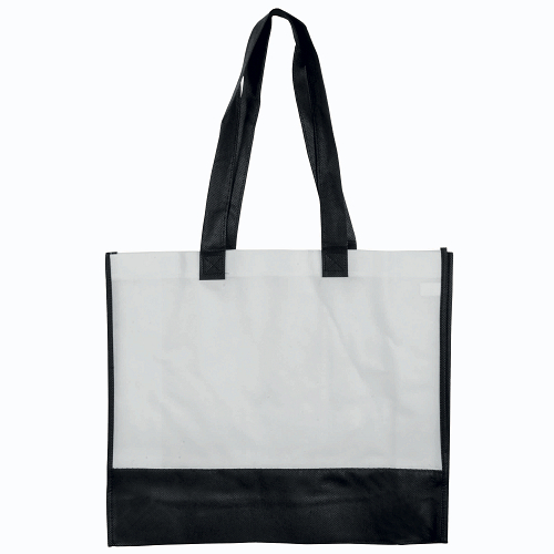 80 g/m2 non-woven fabric shopping bag with gusset and long handles 2