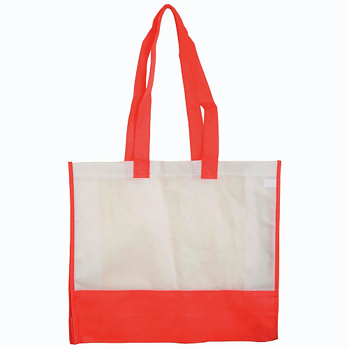 80 g/m2 non-woven fabric shopping bag with gusset and long handles 2