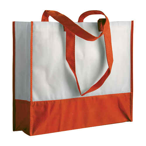 80 g/m2 non-woven fabric shopping bag with gusset and long handles 1