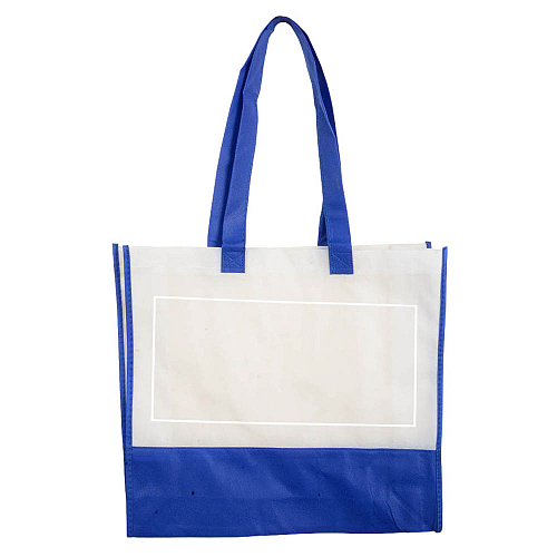 80 g/m2 non-woven fabric shopping bag with gusset and long handles 3