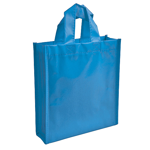 Stitched, laminated 100 g/m2 non-woven fabric mini shopping bag with gusset 1