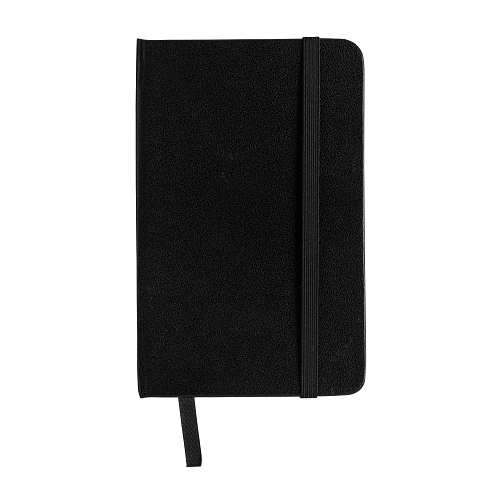 Pvc notebook with coloured elastic, ruled sheets (80 pages), satin bookmark 1