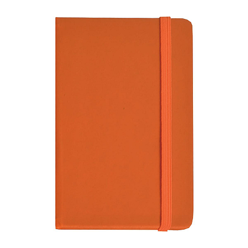 Pvc notebook with coloured elastic, ruled sheets (80 pages), satin bookmark 1