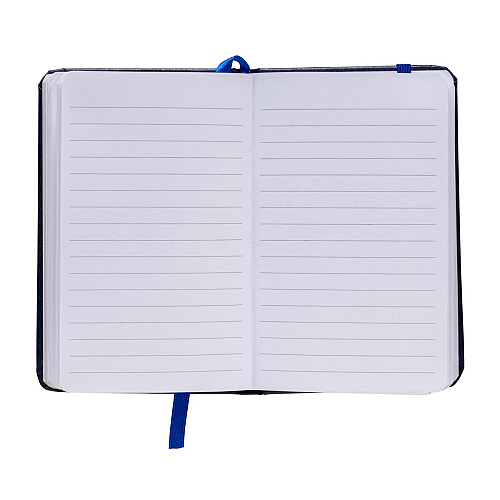 Pvc notebook with coloured elastic, ruled sheets (80 pages), satin bookmark 2