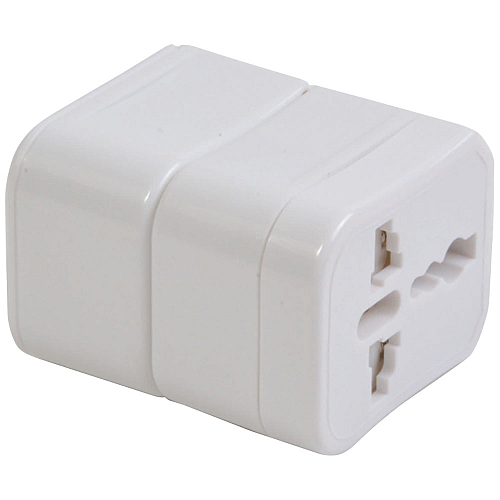 Universal adapter with plastic case. input and output: 100-125 v 6 a or 220-250 v 6 a 1