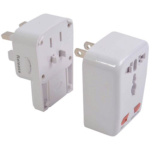 Universal adapter with usb port. input 100-125 v 6 a or 220-250 v 6 a 2