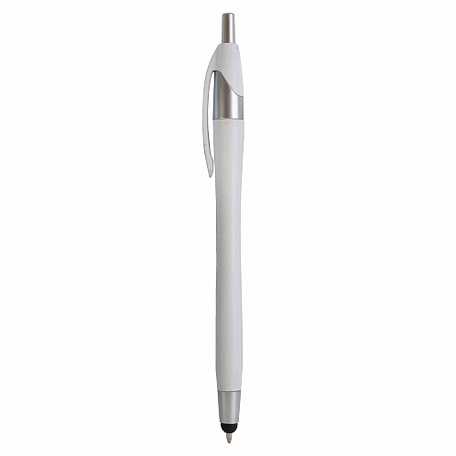 Plastic snap pen with touchscreen rubber tip 2