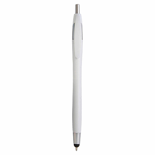 Plastic snap pen with touchscreen rubber tip 1