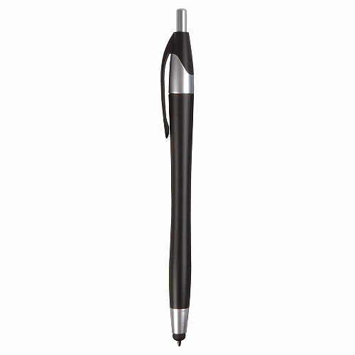 Plastic snap pen with touchscreen rubber tip 2