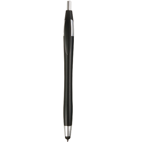 Plastic snap pen with touchscreen rubber tip 1