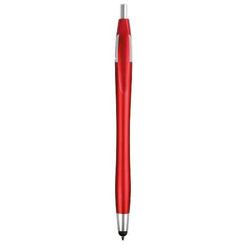 Plastic snap pen with touchscreen rubber tip 1