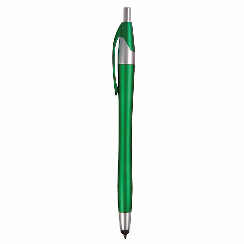 Plastic snap pen with touchscreen rubber tip 2