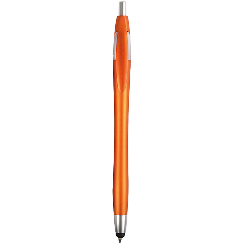 Plastic snap pen with touchscreen rubber tip 1