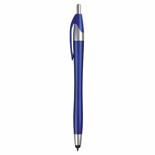 Plastic snap pen with touchscreen rubber tip 2