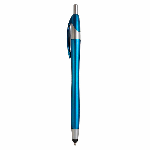 Plastic snap pen with touchscreen rubber tip 2