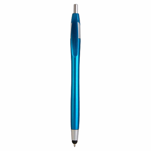 Plastic snap pen with touchscreen rubber tip 1