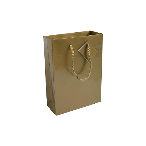 157 g/m2 laminated paper shopping bag with gusset and bottom reinforcement, string handles 1