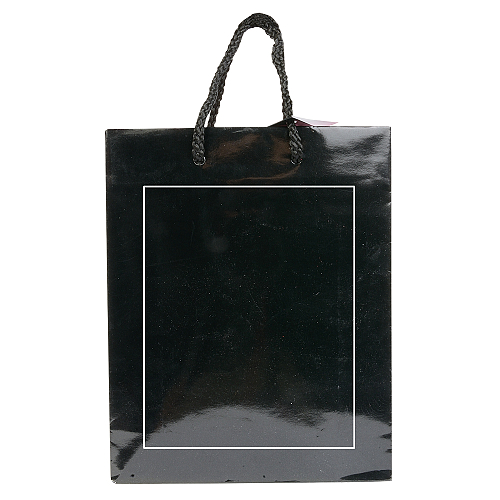 157 g/m2 laminated paper shopping bag with gusset and bottom reinforcement, string handles 3