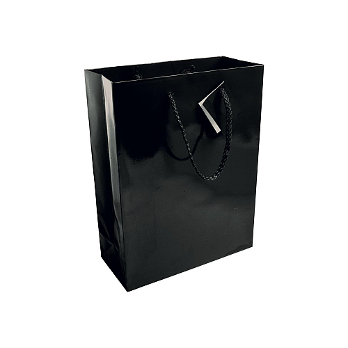 157 g/m2 laminated paper shopping bag with gusset and bottom reinforcement, string handles 1