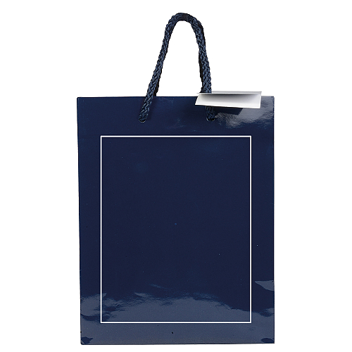 157 g/m2 laminated paper shopping bag with gusset and bottom reinforcement, string handles 3