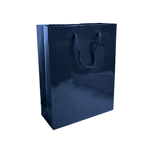 157 g/m2 laminated paper shopping bag with gusset and bottom reinforcement, string handles 1