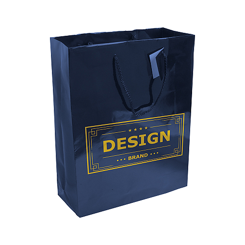 157 g/m2 laminated paper shopping bag with gusset and bottom reinforcement, string handles 2