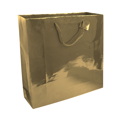 157 g/m2 laminated paper shopping bag with gusset and bottom reinforcement, string handles 1