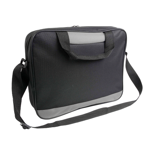 600d polyester briefcase with shoulder strap, handle and zip closure 2