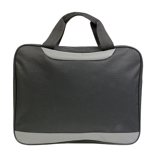 600d polyester briefcase with shoulder strap, handle and zip closure 1