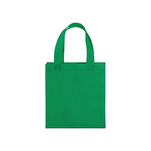 80 g/m2 non-woven fabric mini shopping bag with gusset and short handles 2