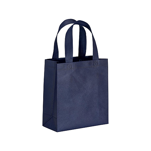 80 g/m2 non-woven fabric mini shopping bag with gusset and short handles 1