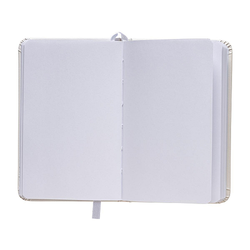 Pvc notebook with coloured elastic, blank sheets (80 pages), satin bookmark 2