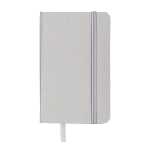 Pvc notebook with coloured elastic, blank sheets (80 pages), satin bookmark 1