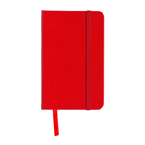 Pvc notebook with coloured elastic, blank sheets (80 pages), satin bookmark 1